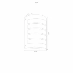 Luminaires LCD Lampe murale d'extérieur LCD Acier inoxydable, 1 lumière