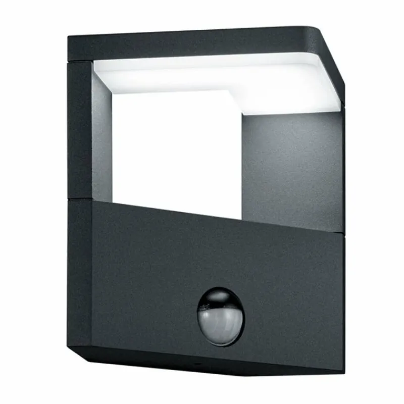 Luminaires Trio Lampe murale d'extérieur Trio Ganges LED Anthracite, 1 lumière, Détecteur de mouvement