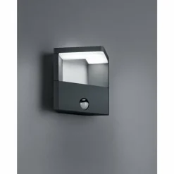 Luminaires Trio Lampe murale d'extérieur Trio Ganges LED Anthracite, 1 lumière, Détecteur de mouvement