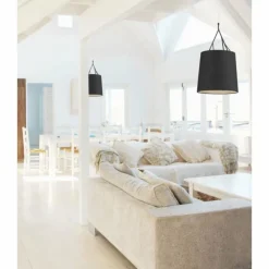 Lampes En Tissu-Luminaires Faro Barcelona Lampe pendante Faro Tree Noir, 1 lumière