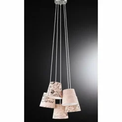 Lampes En Tissu-Luminaires Fischer & Honsel Lampe pendante Honsel Multi Chrome, 5 lumières