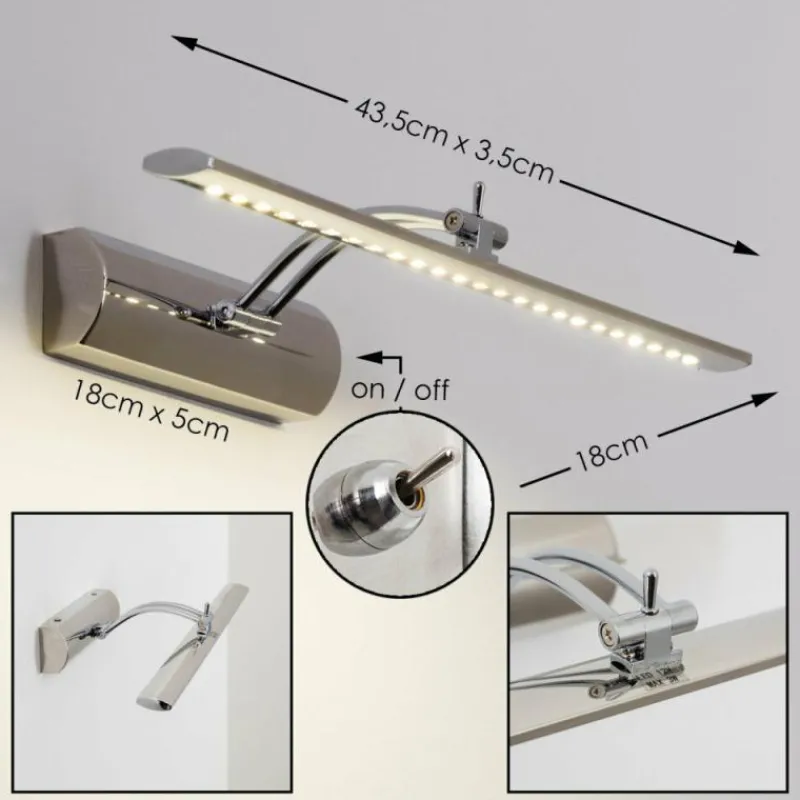 hofstein Lampe pour écran Liberia Picture LED Chrome, 1 lumière