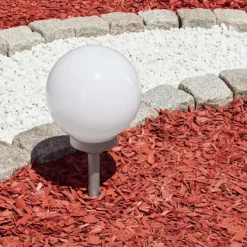 hofstein lampe solaire Kanganbou LED Argenté, 4 lumières, Changeur de couleurs