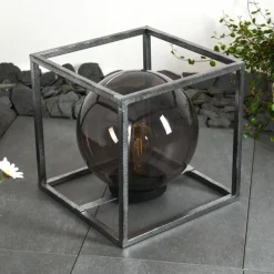 Lampes Vintages & Rétros-hofstein lampe solaire Albuquerque LED Argenté, 1 lumière