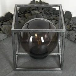 Lampes Vintages & Rétros-hofstein lampe solaire Albuquerque LED Argenté, 1 lumière