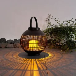 hofstein lampe solaire Aosta LED Brun, 1 lumière