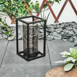 hofstein lampe solaire Aracaju LED Noir, 30 lumières