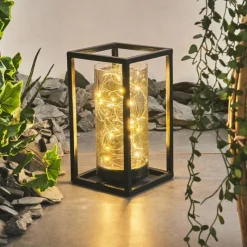 hofstein lampe solaire Aracaju LED Noir, 30 lumières