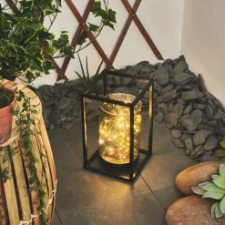 hofstein lampe solaire Aracaju LED Noir, 40 lumières