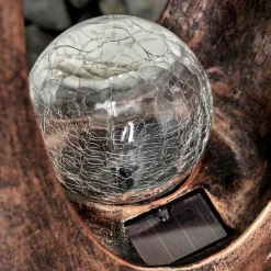 Luminaires Orientaux-hofstein lampe solaire Benevento LED Bronze, 1 lumière