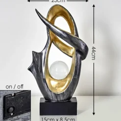 Luminaires Rustiques-hofstein lampe solaire Benevento LED Or, Argenté, 1 lumière