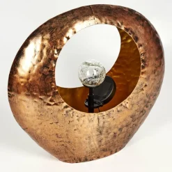 Luminaires Rustiques-hofstein lampe solaire Benevento LED Cuivre, Rouille, Transparent, 1 lumière