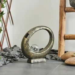 Luminaires Rustiques-hofstein lampe solaire Benevento LED Or, Noir, 1 lumière