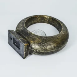 Luminaires Rustiques-hofstein lampe solaire Benevento LED Or, Noir, 1 lumière