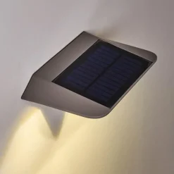 hofstein Lampe solaire Camden LED Gris, 1 lumière, Détecteur de mouvement