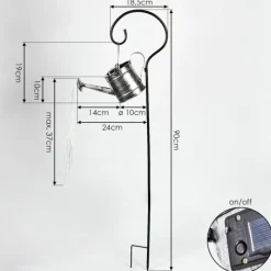 hofstein lampe solaire Dalen LED Noir, Argenté, 28 lumières