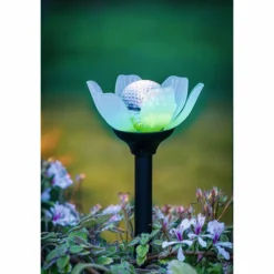 Luminaires Eglo lampe solaire Eglo BLÜTE LED Noir, 2 lumières, Changeur de couleurs