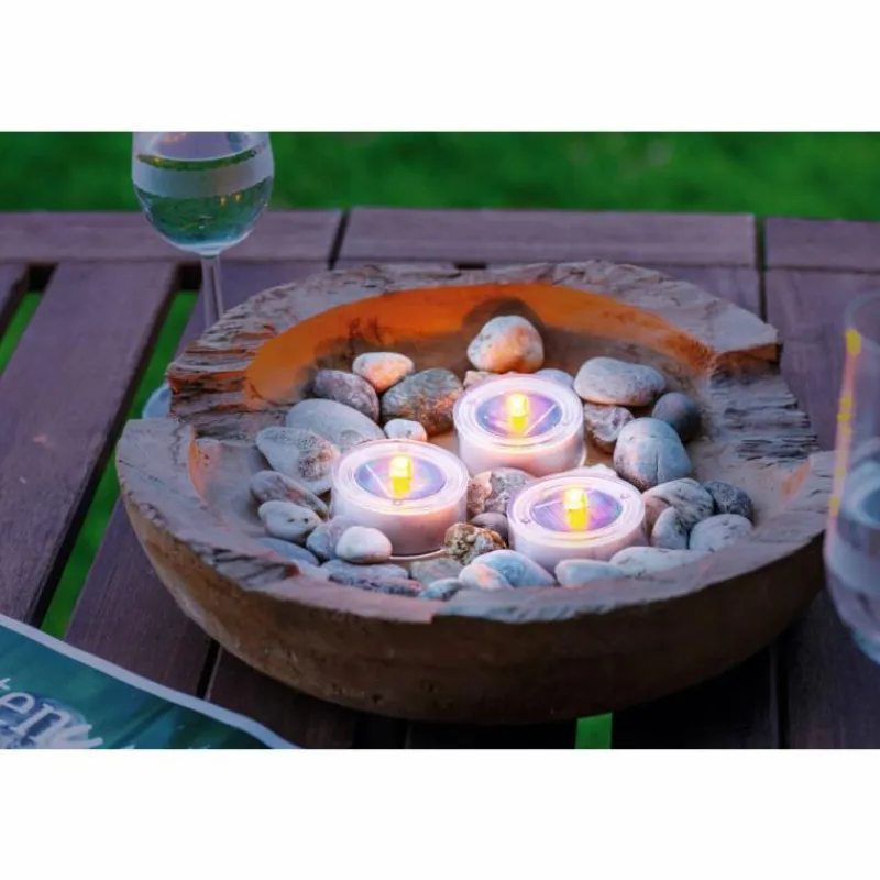 Luminaires Eglo lampe solaire Eglo FLAME LED Blanc, 3 lumières