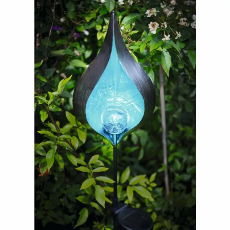 Luminaires Eglo lampe solaire Eglo FLAME LED Noir, 1 lumière