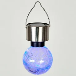 hofstein Lampe solaire Falco LED Acier inoxydable, 1 lumière, Changeur de couleurs