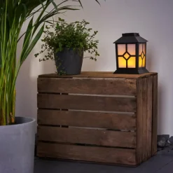 Luminaires Rustiques-hofstein lampe solaire Folgarida LED Noir, 64 lumières