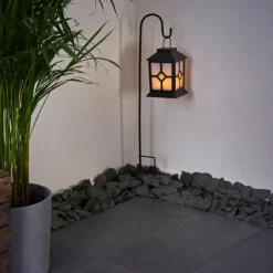 Luminaires Rustiques-hofstein lampe solaire Folgarida LED Noir, 64 lumières