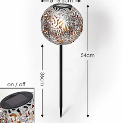 Lampes À Boules-hofstein lampe solaire Gilbert LED Argenté, 1 lumière