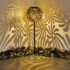 Luminaires Rustiques-hofstein lampe solaire Gilbert LED Noir, 1 lumière