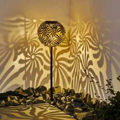 Luminaires Rustiques-hofstein lampe solaire Gilbert LED Noir, 1 lumière