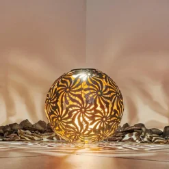 Luminaires Rustiques-hofstein lampe solaire Gilbert LED Noir, 1 lumière