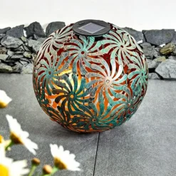 Luminaires Rustiques-hofstein lampe solaire Gilbert LED Noir, 1 lumière