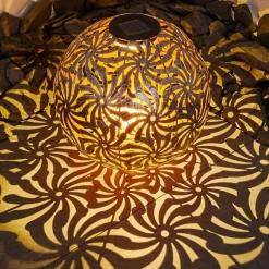 Lampes Dorées-hofstein lampe solaire Gilbert LED Argent Oxydé, Or, 1 lumière