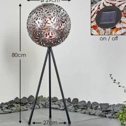 Luminaires Rustiques-hofstein lampe solaire Gilbert LED Noir, 1 lumière