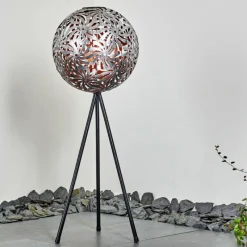 Luminaires Rustiques-hofstein lampe solaire Gilbert LED Noir, 1 lumière