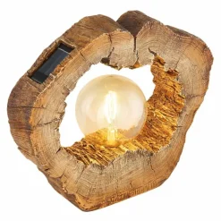 Lampes En Bois-Luminaires Globo Lighting lampe solaire Globo BAUM LED Brun, 1 lumière
