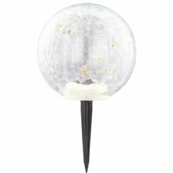 Lampes À Boules-Luminaires Globo Lighting Lampe solaire Globo FROST LED Noir, 15 lumières
