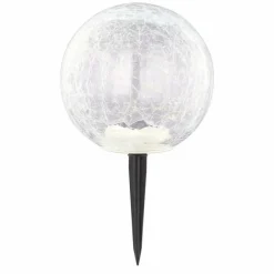 Lampes À Boules-Luminaires Globo Lighting Lampe solaire Globo FROST LED Noir, 15 lumières