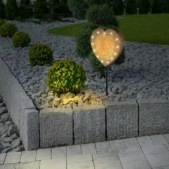 Luminaires Rustiques-Luminaires Globo Lighting lampe solaire Globo HERZ LED Couleur bois, Noir, 13 lumières