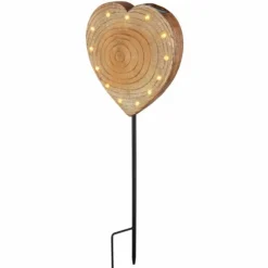 Luminaires Rustiques-Luminaires Globo Lighting lampe solaire Globo HERZ LED Couleur bois, Noir, 13 lumières