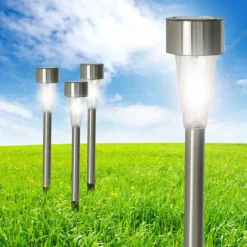 Luminaires Rustiques-Luminaires Globo Lighting lampe solaire Globo LED Acier inoxydable, 1 lumière