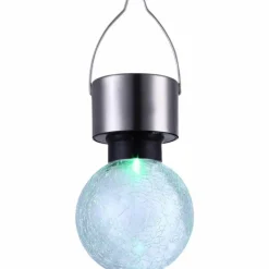 Luminaires Rustiques-Luminaires Globo Lighting lampe solaire Globo LED Acier inoxydable, 1 lumière, Changeur de couleurs