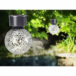 Luminaires Rustiques-Luminaires Globo Lighting lampe solaire Globo LED Acier inoxydable, 1 lumière