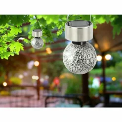 Luminaires Rustiques-Luminaires Globo Lighting lampe solaire Globo LED Acier inoxydable, 1 lumière