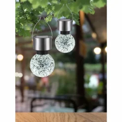 Luminaires Rustiques-Luminaires Globo Lighting lampe solaire Globo LED Acier inoxydable, 1 lumière