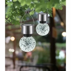 Luminaires Rustiques-Luminaires Globo Lighting lampe solaire Globo LED Acier inoxydable, 1 lumière