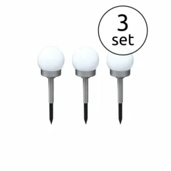 Lampes À Boules-Luminaires Globo Lighting Lampe solaire Globo LED Argenté, 1 lumière