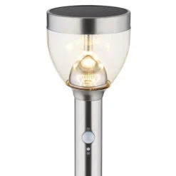 Luminaires Globo Lighting Lampe solaire Globo LED Acier inoxydable, 20 lumières, Détecteur de mouvement