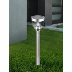 Luminaires Globo Lighting Lampe solaire Globo LED Acier inoxydable, 20 lumières, Détecteur de mouvement