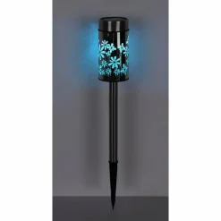 Luminaires Globo Lighting lampe solaire Globo LED Acier inoxydable, 2 lumières, Changeur de couleurs