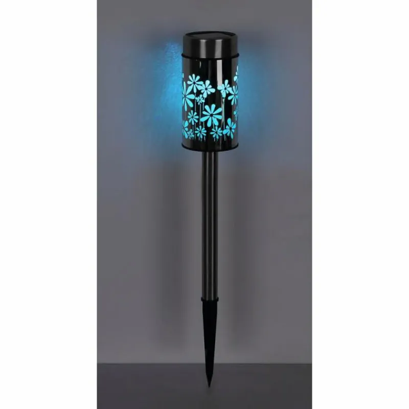 Luminaires Globo Lighting lampe solaire Globo LED Acier inoxydable, 2 lumières, Changeur de couleurs